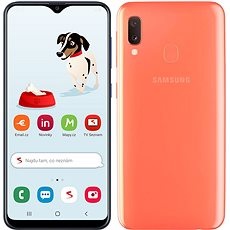 Smartphone Samsung Galaxy A20e Dual SIM oranžová v limitované edici od Seznamu 